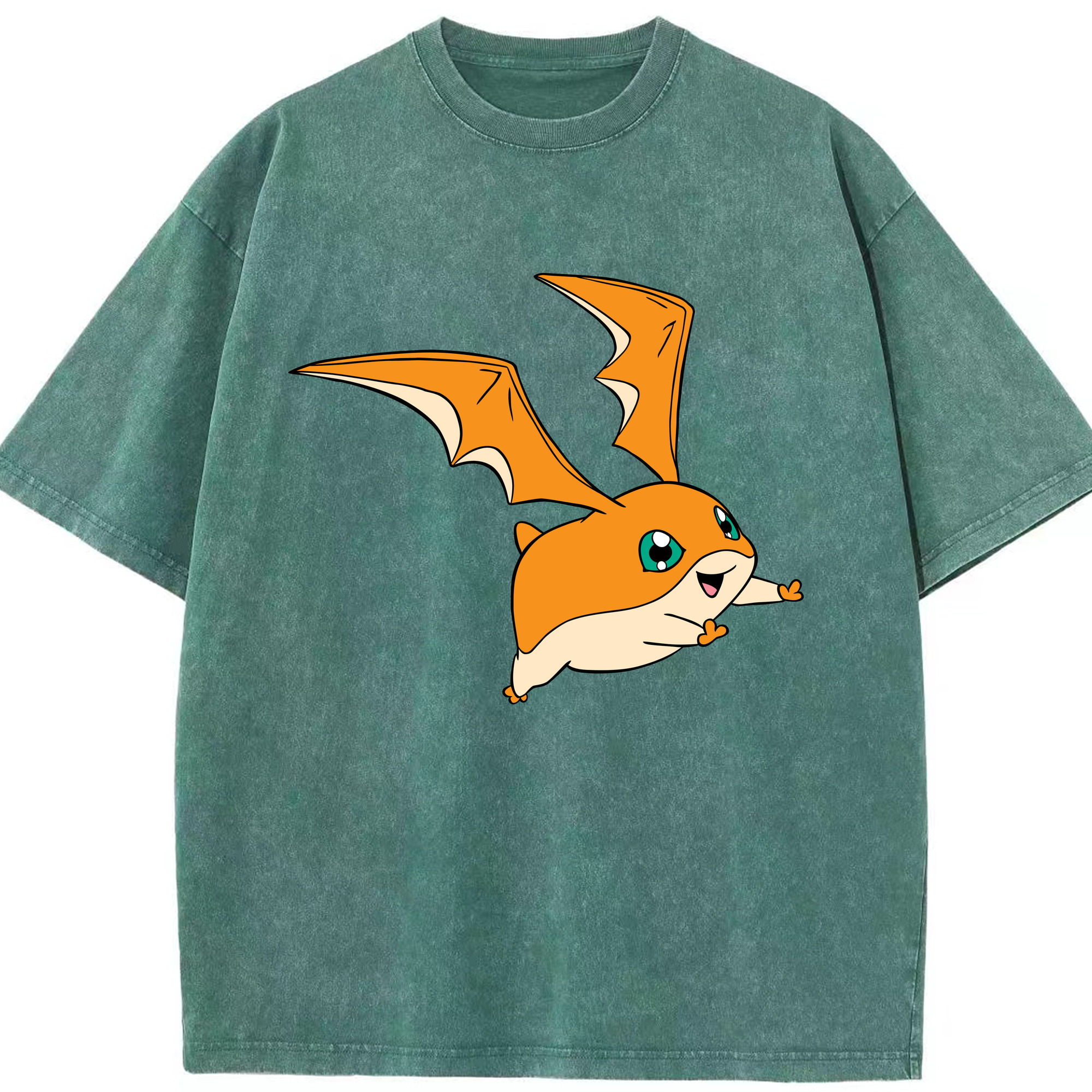 （画像用） Digimon デジタルモンスター/デジモン 綿100% ヴィンテージ風 半袖Tシャツ（フロントプリント）